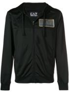 Ea7 Emporio Armani Zipped Logo Hoodie - Black