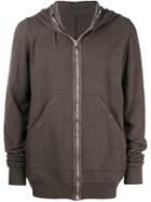 Rick Owens Drkshdw Zipped Hooded Sweatshirt - Brown