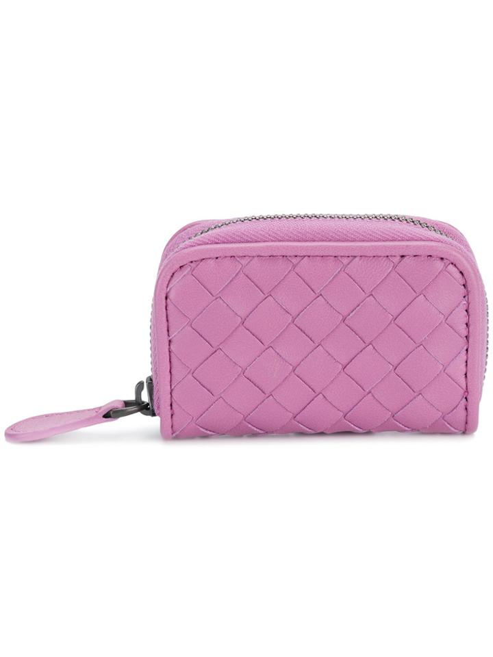 Bottega Veneta Intrecciato Coin Purse - Pink & Purple