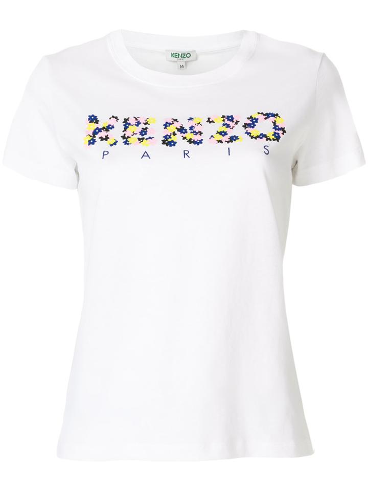 Kenzo Floral Logo T-shirt - White