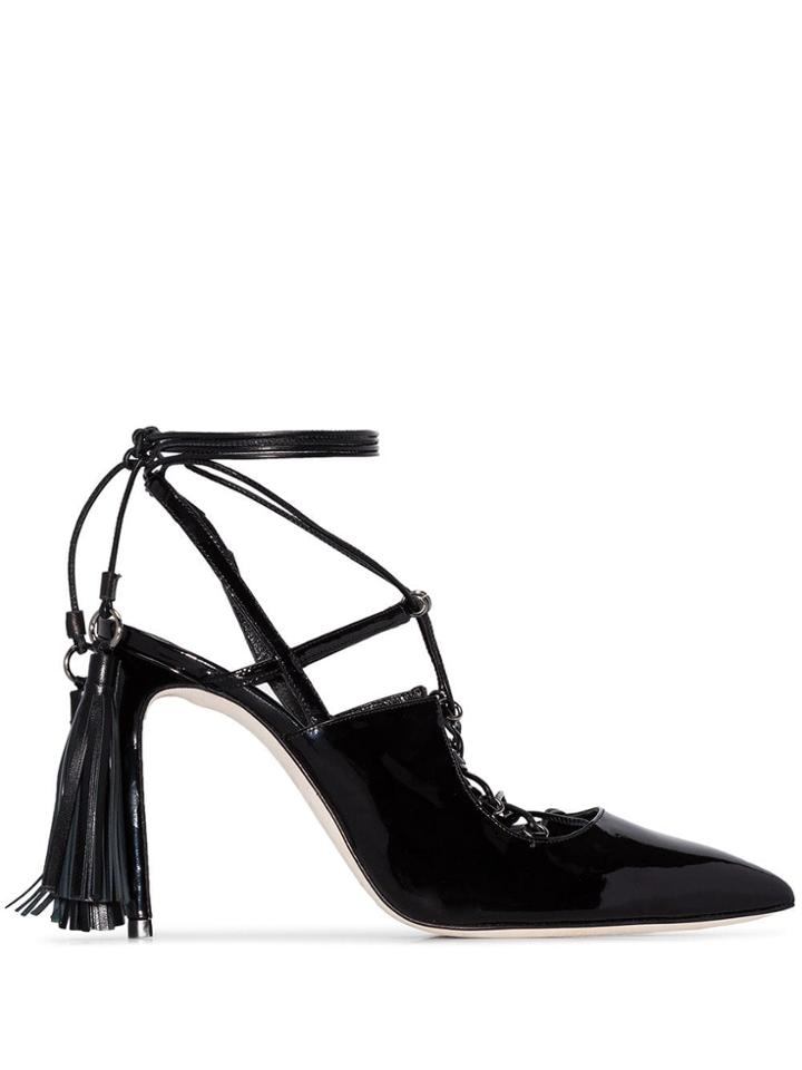 Liudmila Bella Trix 100m Patent Pumps - Black