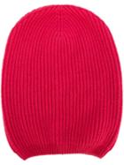 Moncler Knitted Beanie Hat, Women's, Red, Cashmere/wool