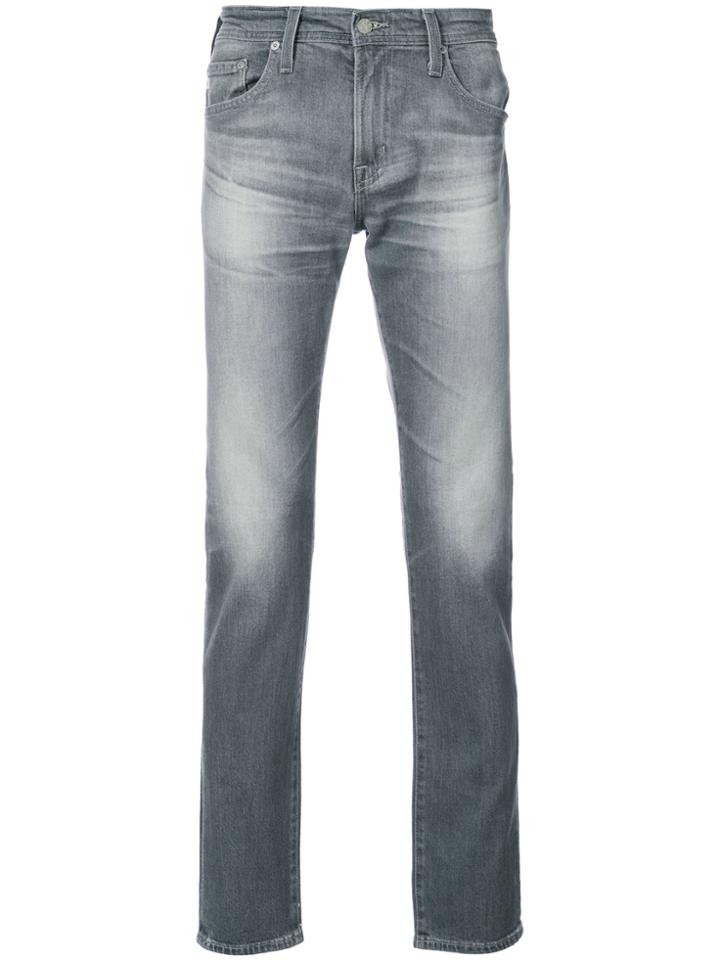 Ag Jeans Washed Straight Leg Jeans - Grey
