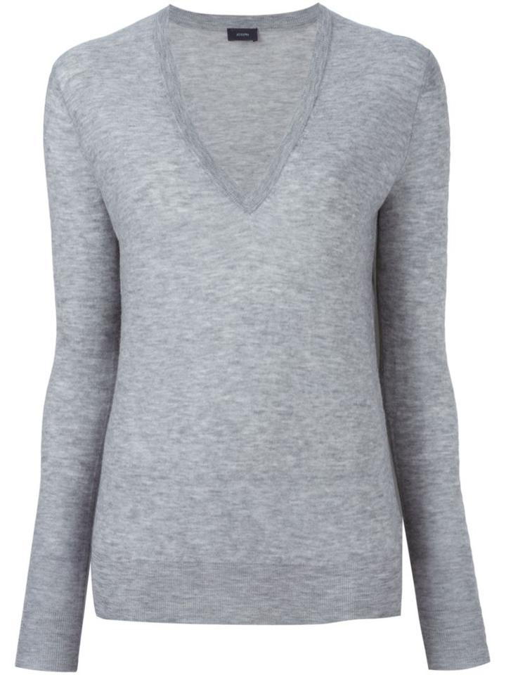 Joseph V-neck Sweater, Women's, Size: Xl, Grey, Cashmere