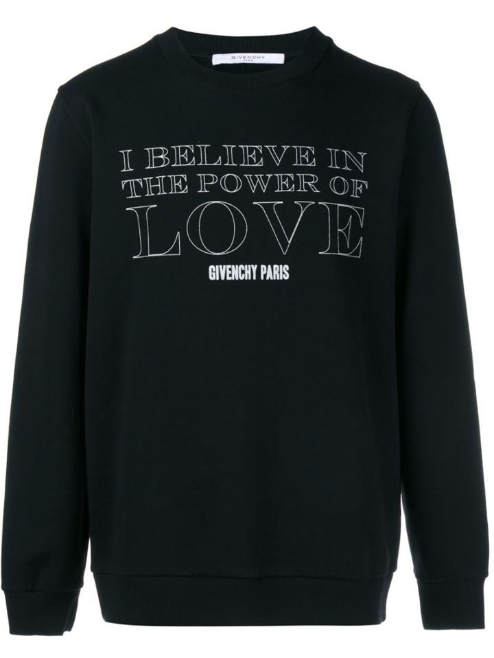 Givenchy Power Of Love Print Cotton Sweatshirt