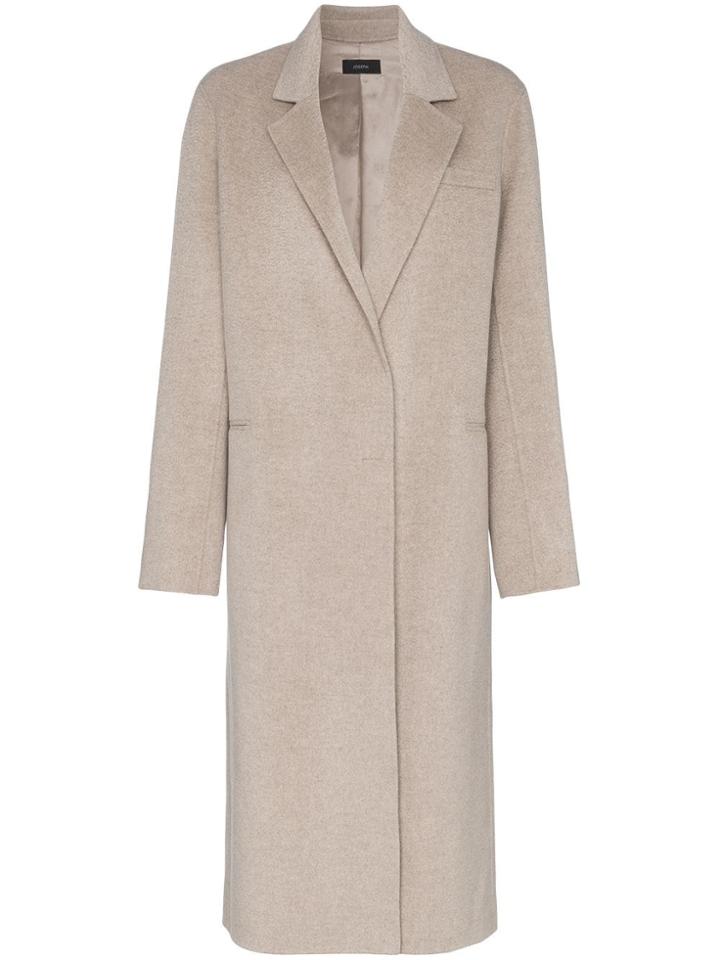 Joseph Signe Oversized Cashmere Coat - Nude & Neutrals