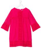 Ermanno Scervino Junior - Embroidered Dress - Kids - Cotton - 12 Yrs, Pink/purple