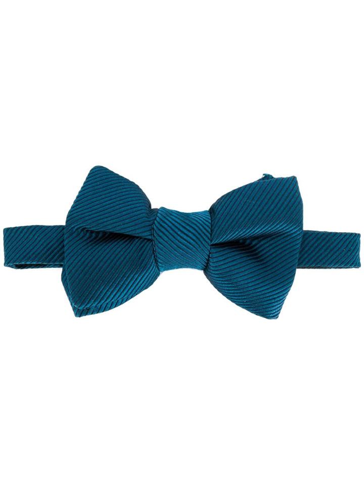 Tom Ford Striped Bow Tie - Blue