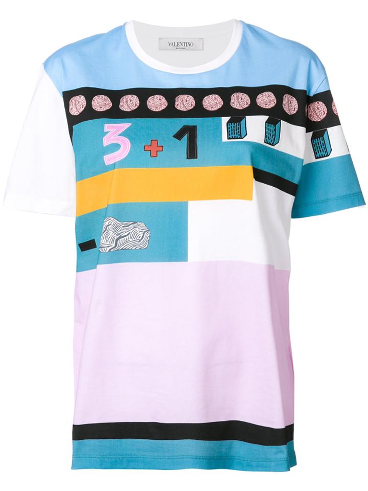 Valentino Counting Print T-shirt - Multicolour