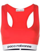 Paco Rabanne Elasticated Waistband Cropped Top - Red