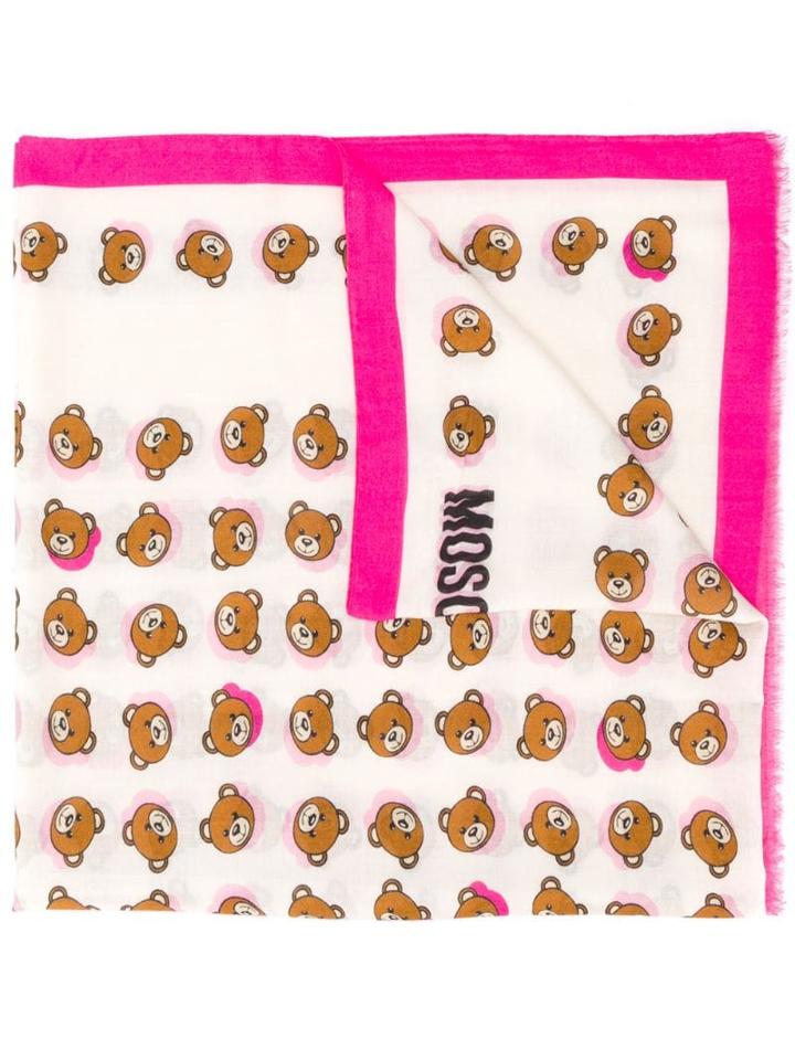 Moschino Teddy Print Scarf - Pink