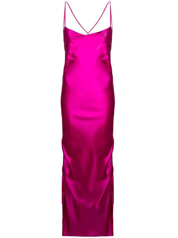 Galvan Gathered Evening Gown - Pink