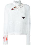 Giamba High Neck Sequined Blouse