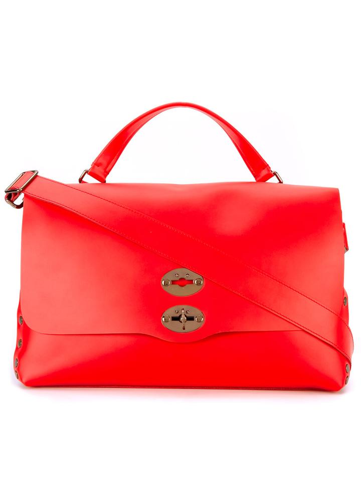 Zanellato - Large Flap Tote - Unisex - Leather - One Size, Red, Leather