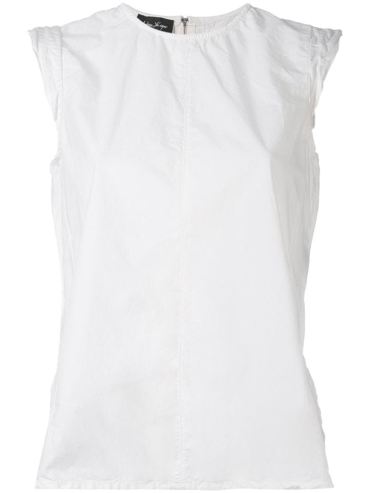 Andrea Ya'aqov - Short Popeline Tank Top - Women - Cotton/polyamide/metal - Xs, White, Cotton/polyamide/metal