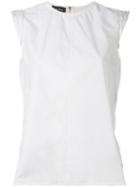 Andrea Ya'aqov - Short Popeline Tank Top - Women - Cotton/polyamide/metal - Xs, White, Cotton/polyamide/metal