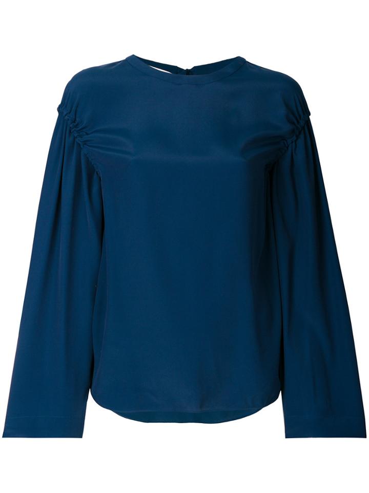 Cédric Charlier Round Neck Blouse - Blue