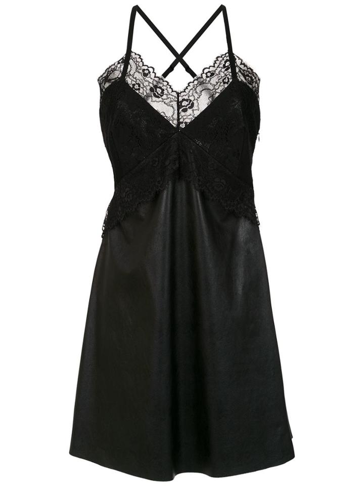 À La Garçonne Lace Detail Dress - Black
