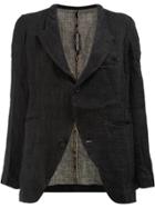 Geoffrey B. Small Pinstripe Embroidered Blazer - Black