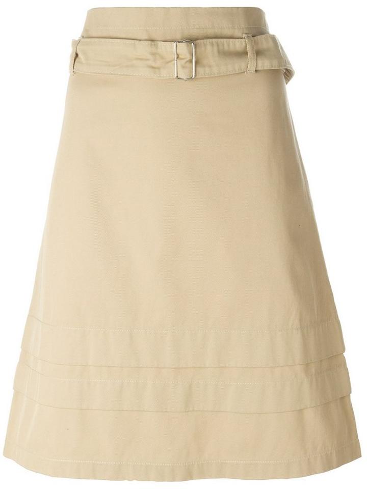Romeo Gigli Pre-owned Belted A-line Skirt - Neutrals
