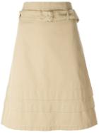 Romeo Gigli Pre-owned Belted A-line Skirt - Neutrals