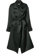 Nomia Drawstring Oversized Coat, Women's, Size: Xs, Black, Cotton/linen/flax/viscose