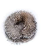 Agnona Fox Fur Collar - Brown