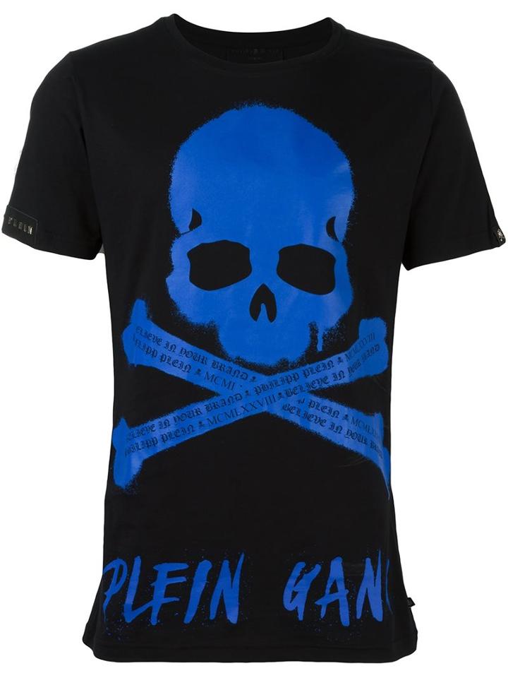 Philipp Plein 'he Is Back' T-shirt, Men's, Size: Xl, Black, Cotton