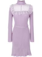 Giambattista Valli Embroidered Knitted Dress - Pink & Purple