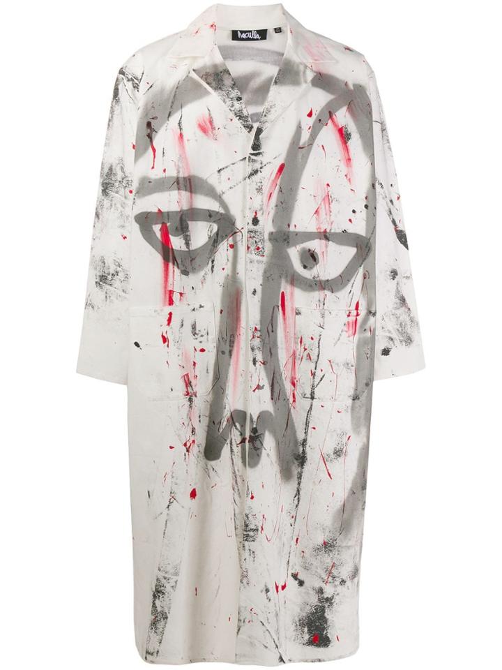 Haculla Face-painted Laboratory Coat - White