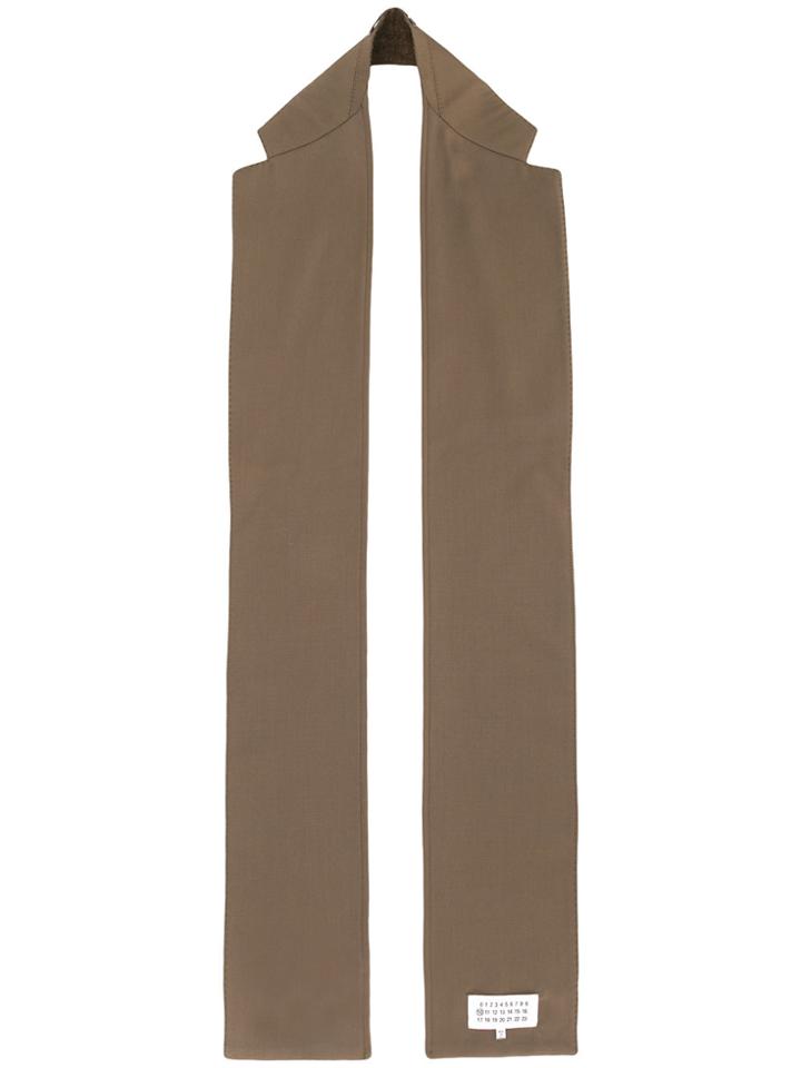 Maison Margiela Lapel-collar Scarf - Brown