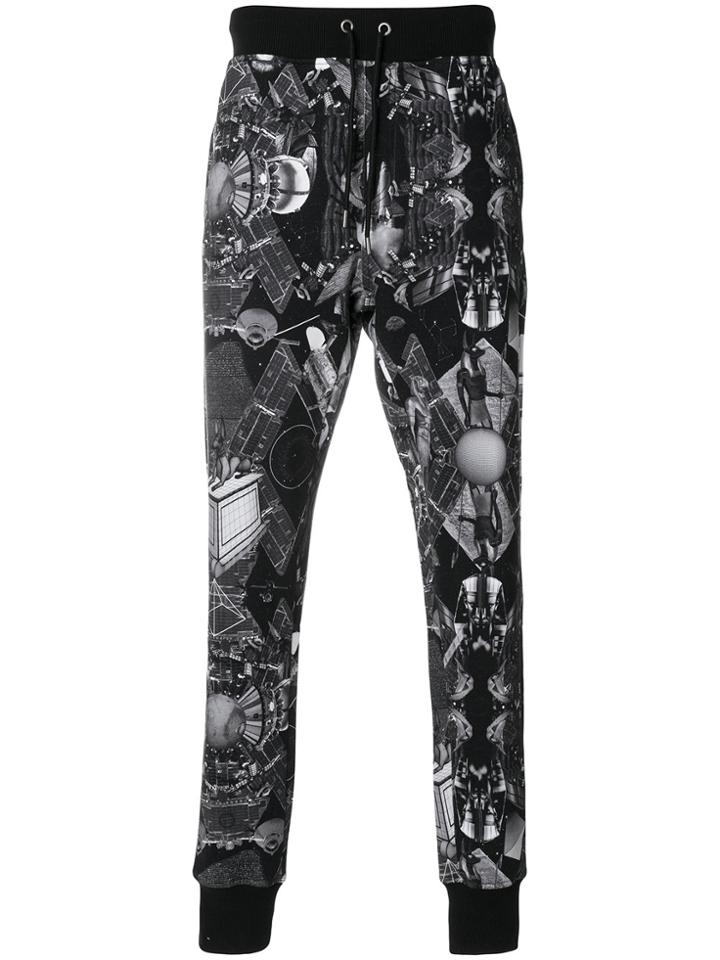 Frankie Morello Space Egypt Print Track Pants - Black