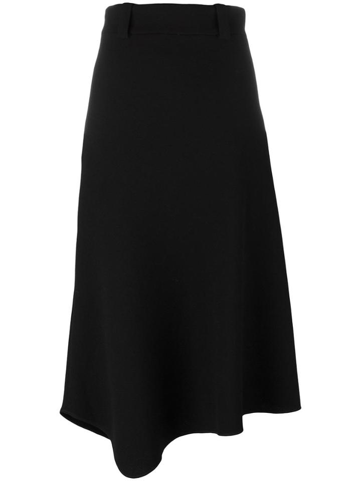Lucio Vanotti Asymmetric Midi Skirt - Black