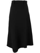 Lucio Vanotti Asymmetric Midi Skirt - Black