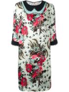 Antonio Marras Floral Print Shift Dress, Women's, Size: 46, Nude/neutrals, Polyester/acetate/viscose/cupro