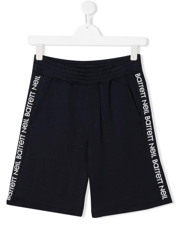 Neil Barrett Kids Logo Print Bermuda Shorts - Blue
