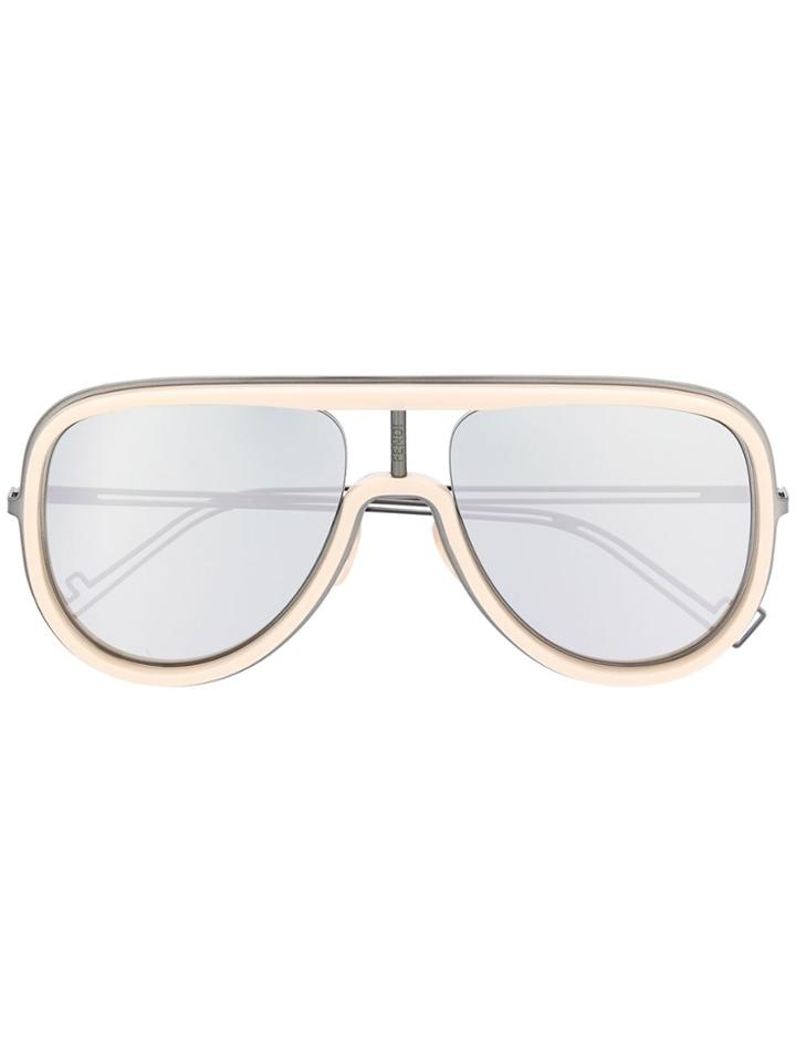 Fendi Eyewear Futuristic Sunglasses - White