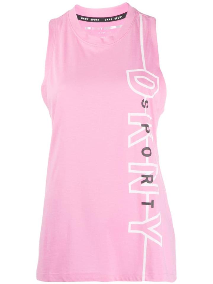 Dkny Logo Printed Tank Top - Pink