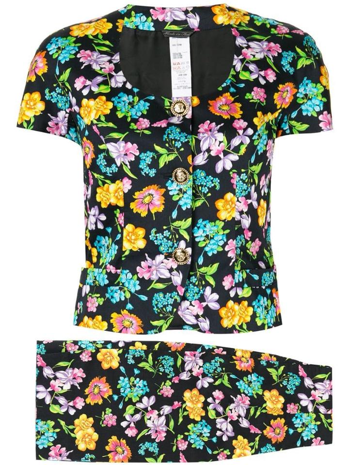 Versace Pre-owned Floral Skirt Suit - Multicolour