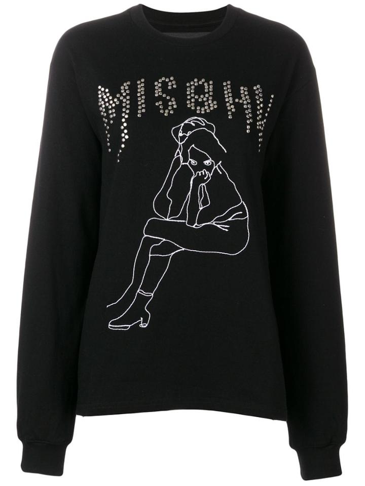 Misbhv Logo Studded Sweatshirt - Black