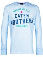 Dsquared2 Caten Brothers Print Sweatshirt - Blue