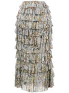 Martha Medeiros Lace Flared Skirt - Black