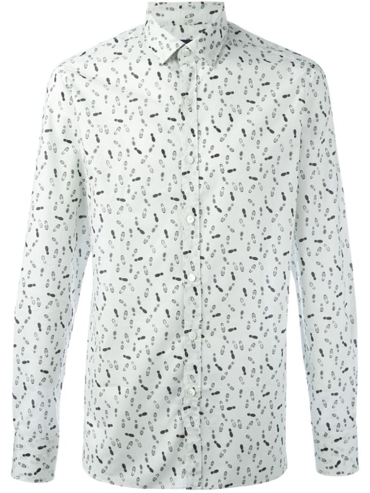 Lanvin Footstep Print Shirt - White
