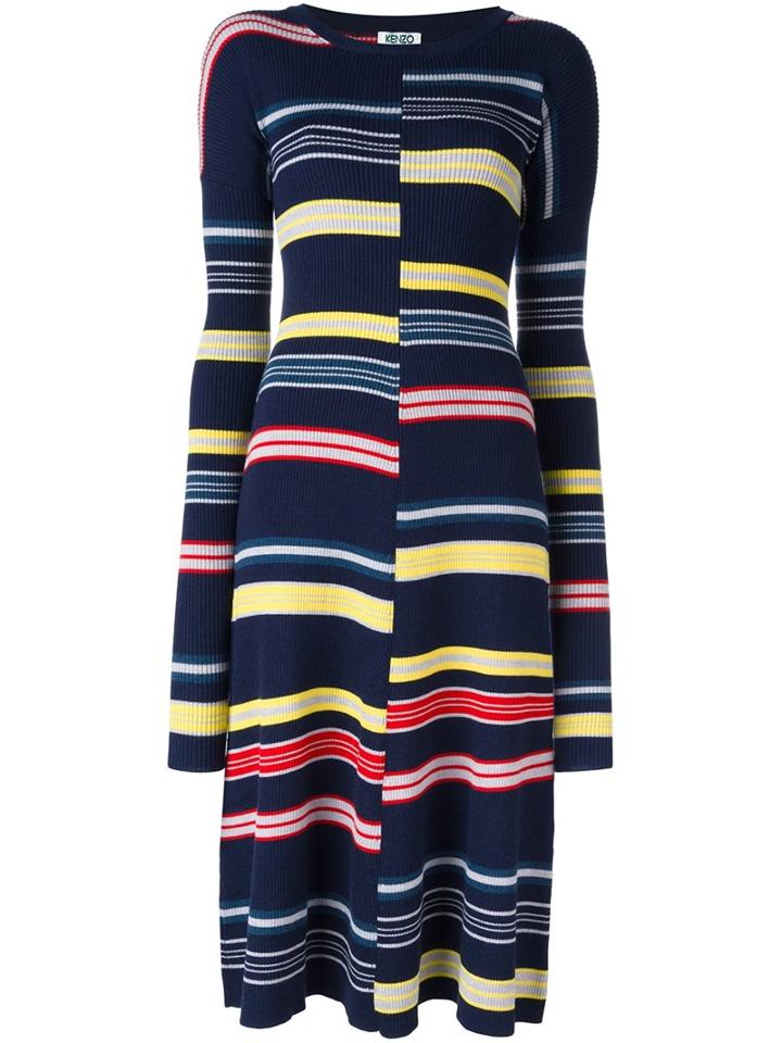 Kenzo Striped Knit Dress