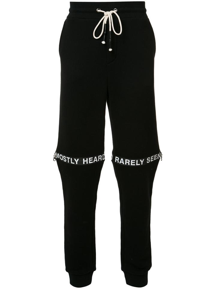 Mostly Heard Rarely Seen Logo Track Pants - Black