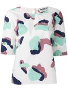 Essentiel Antwerp Abstract Print Blouse, Women's, Size: 40, White, Cotton