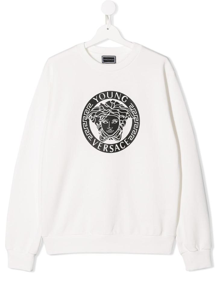 Young Versace Medusa Sweatshirt - White