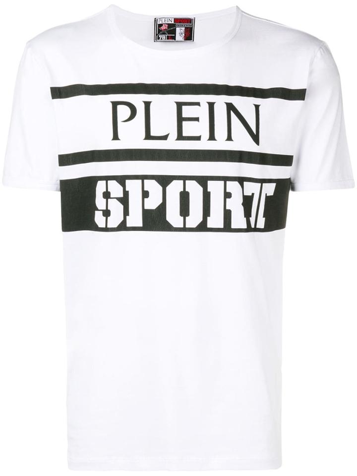 Plein Sport Stretch-fit Stamped T-shirt - White