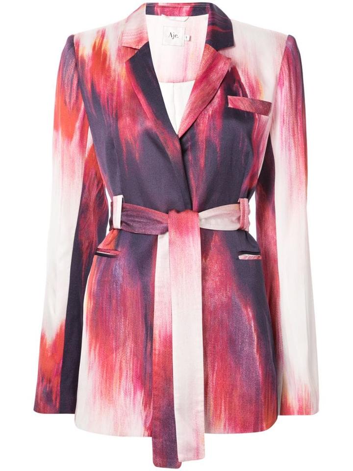Aje Waves Belted Blazer - Purple