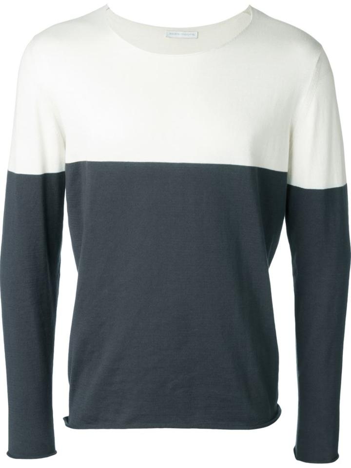 Société Anonyme Colour Block Jumper, Men's, Size: Xl, White, Cotton
